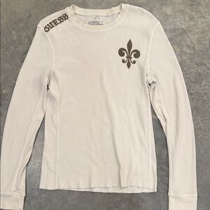 Guess Ivory Long Sleeve with Fleur-de-lis